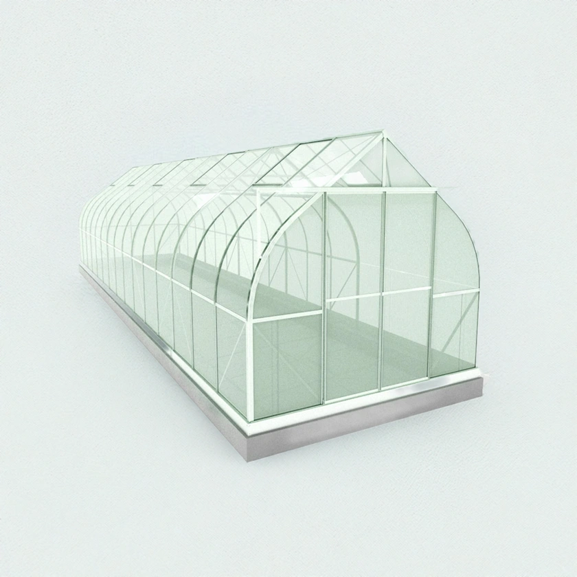 Aluminum greenhouse with polycarbonate coating