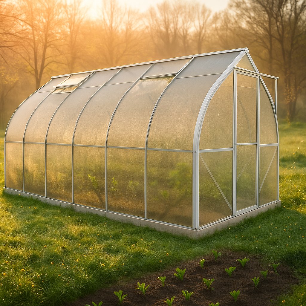ClimaPod Spirit 7x14 Greenhouse Kit spring meadow garden in Kentucky