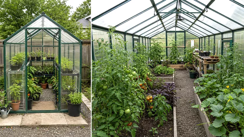 Small vs. Larger Greenhouse Comparison